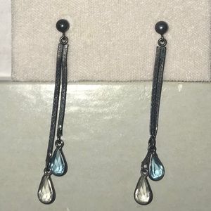 Vintage Sterling Silver TearDrop Earrings